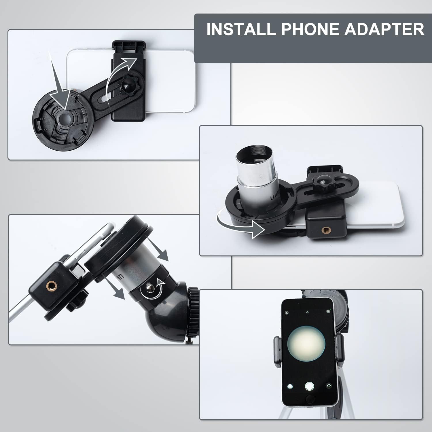 Telescope 70mm Aperture 500mm - for Kids & Adults Astronomical Refracting Telescopes AZ Mount Fully Multi-Coated Optics, with Diagonal Mirror Phone Adapter, Carrying Bag, Wireless Remote Black